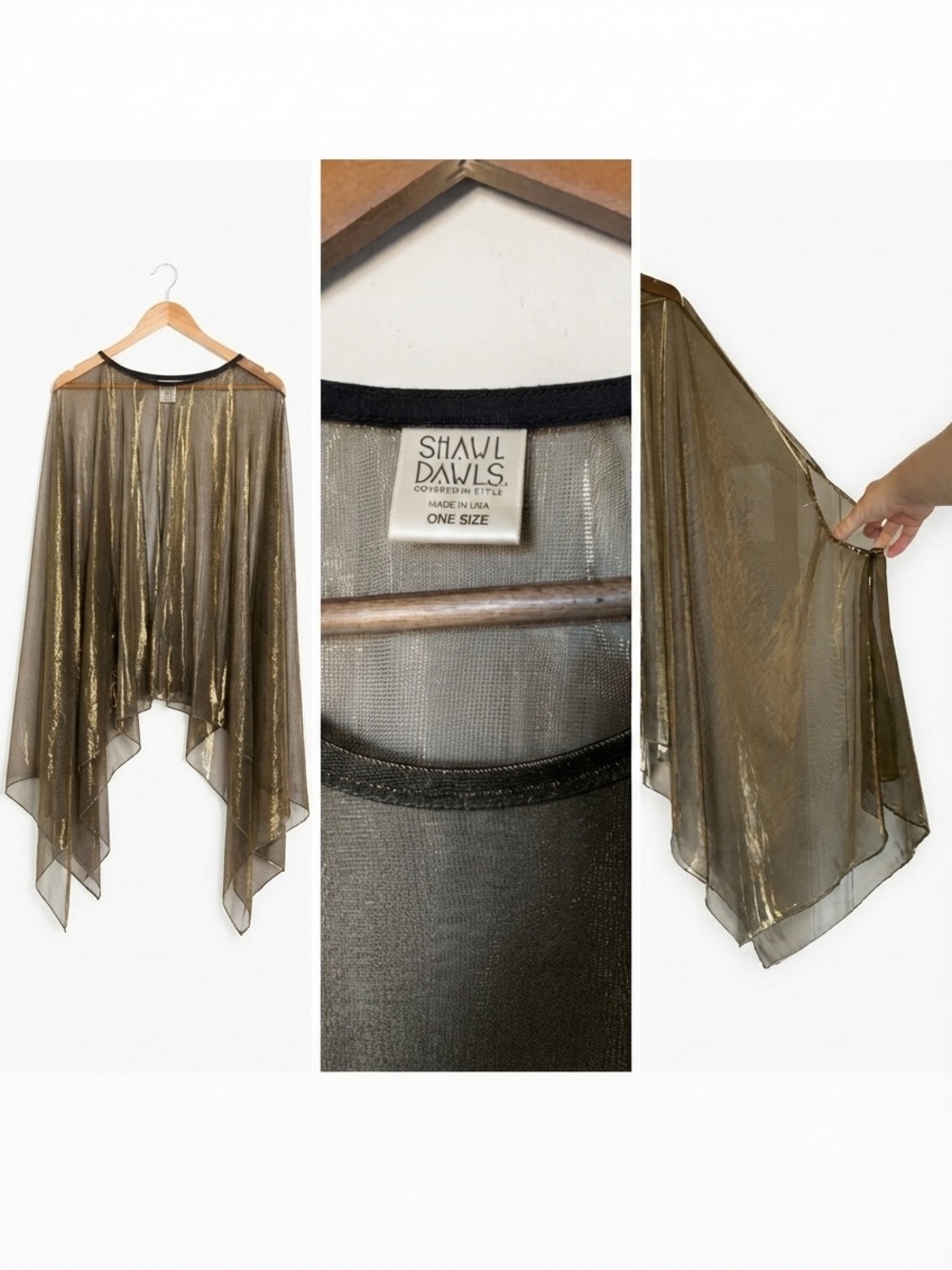 Metallic Sheer Wrap - Gold